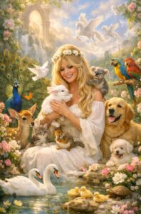 PHOTO Of Brigitte Bardot In Heaven With The Unicorns