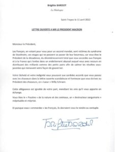 PHOTO Of Brigitte Bardot's Letter To President Macron
