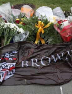 PHOTO Of Brown University Mass Shooting Memorial On Campus