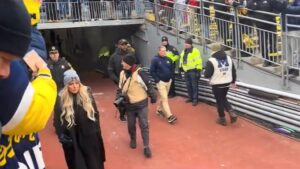 PHOTO Paige Shiver Coming Out Of The Tunnel Before A Michigan Football Game