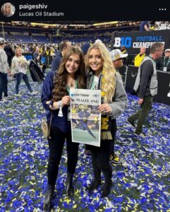 PHOTO Paige Shiver On The Field At Lucas Oil Stadium After Michigan Won The National Championship
