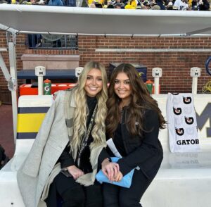 PHOTO Paige Shiver Sitting On Michigan Bench With Her Friend