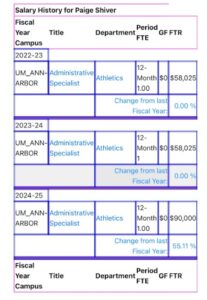 PHOTO Paige Shiver's Got A Pay Raise To $90K A Year For Fucking Sherrone Moore While Employed