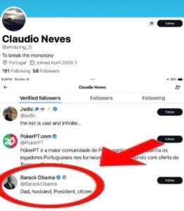 PHOTO Proof Barack Obama Followed Claudio Neves Valente