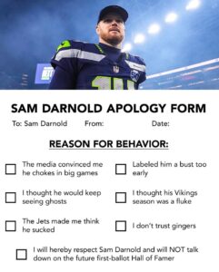 PHOTO Sam Darnold Apology Form