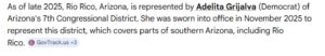 PHOTO Adelita Grijalva Is Rio Rico's Representative For Congress And Has Said Nothing About Nancy Guthrie's Disappearance