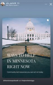 x Earle Posting In Support Of Minnesotans