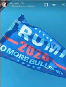 PHOTO Alix Earle's 2020 Trump No More Bullshit Flag