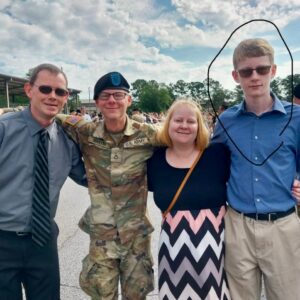 PHOTO Austin Tucker Martin With His Family And One Of His Family Members Dressed In US Army Uniform