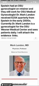 PHOTO Epstein Paid Ohio State Gynecologist $25K Quarterly In The 2000's