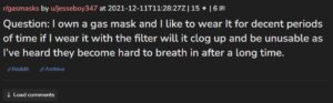 PHOTO Jesse Strang Asking Questions About Gas Masks On Reddit