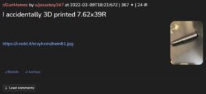 PHOTO Jesse Strang Was 3D Printing Bullets