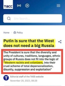 PHOTO Putin Calling Putin Tucker Carlson A Racist Western Colonizer