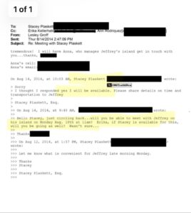 PHOTO Stacey Plaskett Agreeing To Go To Jeffrey Epstein's Island