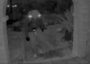 PHOTO Still Shots Ring Doorbell Suspect Complete With A Classic Crisscross Diamond Shape Between Knees Inverted Female Gait