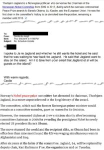 PHOTO Thorbjørn Jagland Was A Regular On Epstein Island