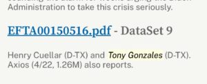 PHOTO Tony Gonzales Is In The Epstein Files