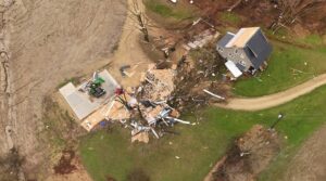PHOTO Aerial View Of Tornado Damage In Union Center Wisconsin