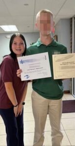 PHOTO Anna Kepner's Step Brother With Her Showing Off His High School Certificates