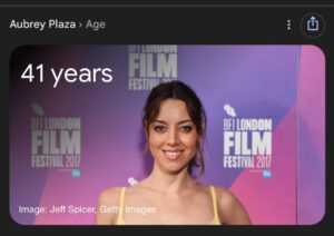 PHOTO Aubrey Plaza Couldn't Afford To Wait Any Longer To Have A Child She's 41 Year Old