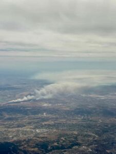 PHOTO Beautiful Aerial View Of Smoke From Above Moreno Valley