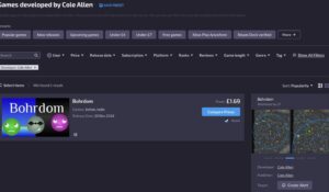 PHOTO Cole Tomas Allen Was Selling His Game Bohrdom Online For 1.69 Euros