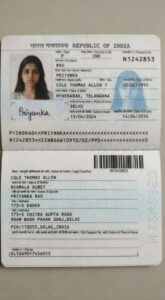 PHOTO Cole Tomas Allen's Indian Wife's Driver License