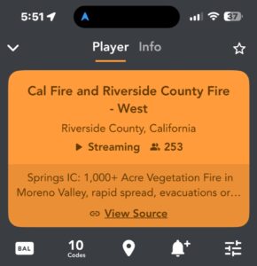 PHOTO Everyone Listening To Cal And Riverside County Fire Scanner During Springs Fire