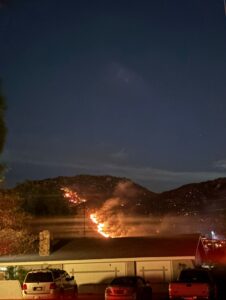 PHOTO Flames Falling On Roofs Of Houses In Moreno Valley In The Middle Of The Night