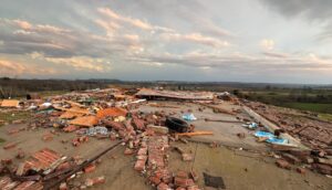 PHOTO HD View Tornado Leveled Cement House To The Ground In Union Center Wisconsin