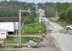 PHOTO Hillsdale Kansas Tornado Knocked Over Hundreds Of Power Lines
