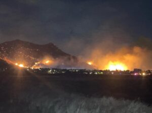 PHOTO Hundreds Of Homes In Moreno Valley Threatened By Flames Coming Downhill