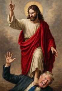 PHOTO Jesus Christ Dethroning Donald J Trump