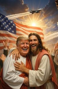 PHOTO Jesus Christ Hugging Donald Trump