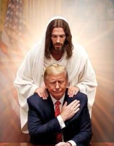 PHOTO Jesus Rubbing Donald Trump On The Shoulders