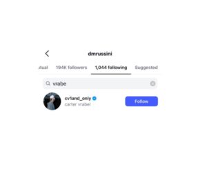 PHOTO Proof Dianna Russini Follows Mike Vrabel’s Son On Instagram