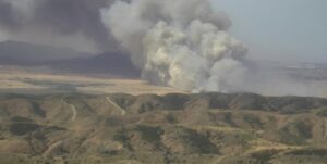 PHOTO Smoke Rising Above Moreno Valley California Right After Fire Started
