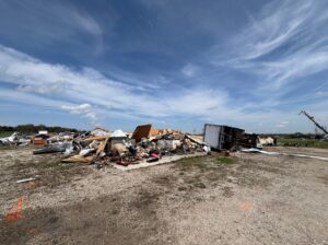 PHOTO Storage Facility In Hillsdale Kansas Hit Directly By Tornado