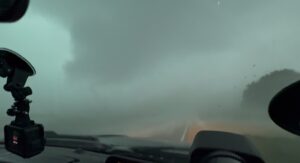 PHOTO Storm Chaser In The Center Of Masonville Iowa Tornado