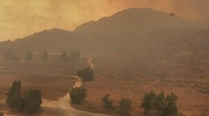 PHOTO Visibility From Springs Fire In Moreno Valley Is Near Zero