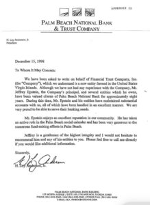 PHOTO Bettina Anderson's Father Wrote A Character Reference For Jeffrey Epstein