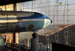 PHOTO Flames In Simi Valley Can Be Seen From Inside The Reagan Library