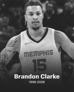 PHOTO RIP Brandon Clarke 1996-2026