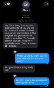 PHOTO Chris Lea Sharing Last Text Message He Got From Chris Spatola 3 Weeks Ago
