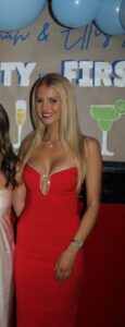 PHOTO Landry Kiffin Looks All Used Up In Red Dress